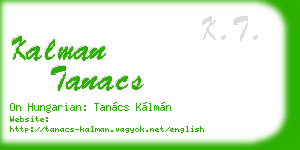 kalman tanacs business card