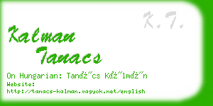 kalman tanacs business card